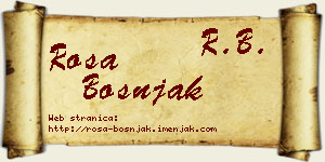 Rosa Bošnjak vizit kartica